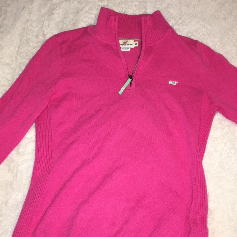 Vineyard Vines Pink Quarter zip XS